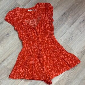 KIMCHI BLUE FLORAL BUTTON DOWN ROMPER